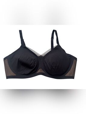 HoneyLove Crossover Lift  Silhouette Wireless Bra Black Tan Large 38B/C